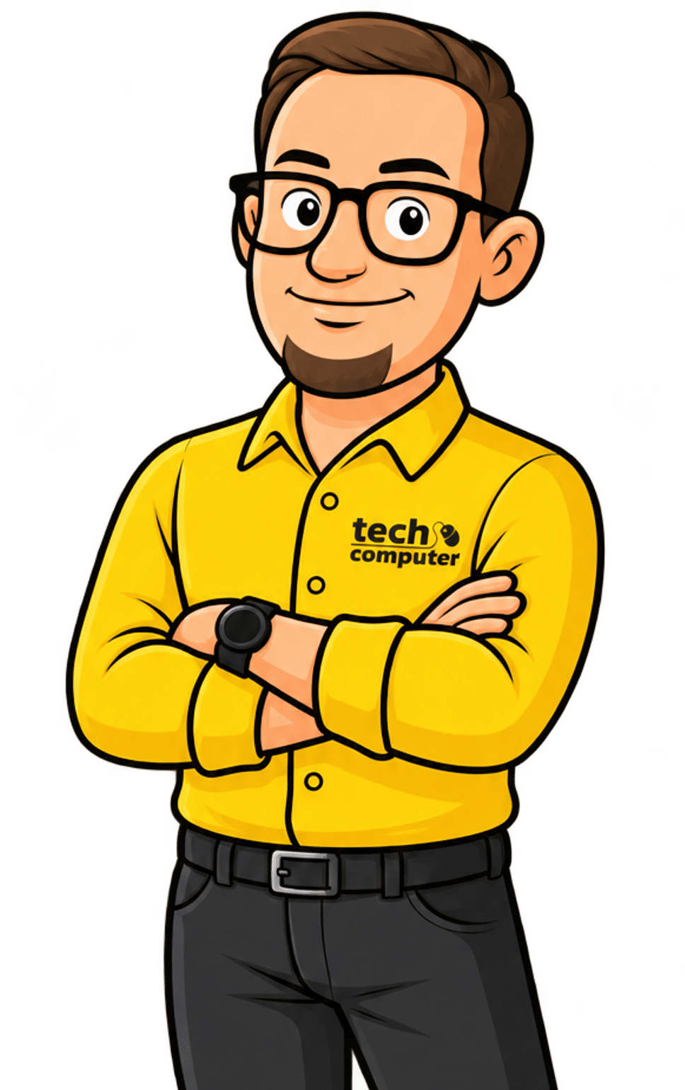 Timo, die Comicfigur der Computerwerkstatt tech computer in Bous