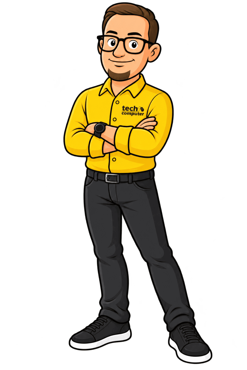 Timo, die Comicfigur der Computerwerkstatt tech computer in Bous